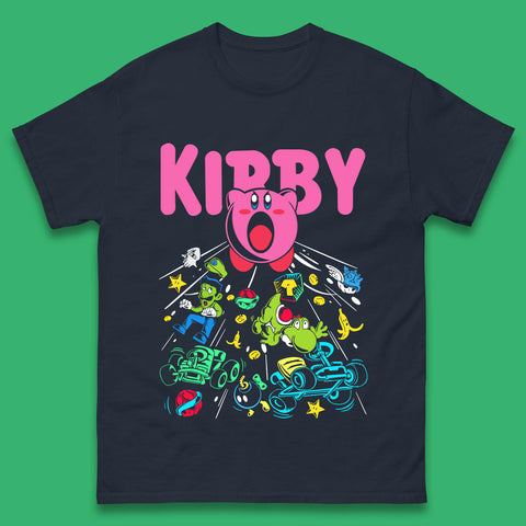 Kirby Consume Karting Mario Kart Ghost Band Heavy Metal Kirby Retro Gaming Mens Tee Top