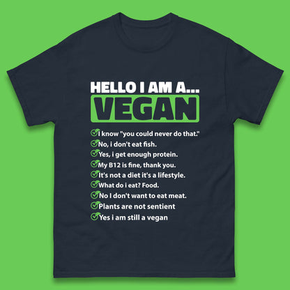 Hello I'm A Vegan Mens T-Shirt