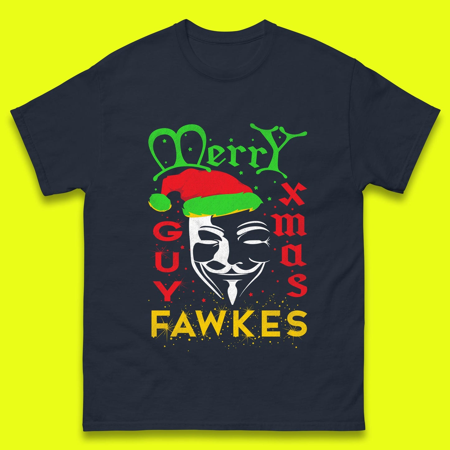 anonymous mask christmas t shirt