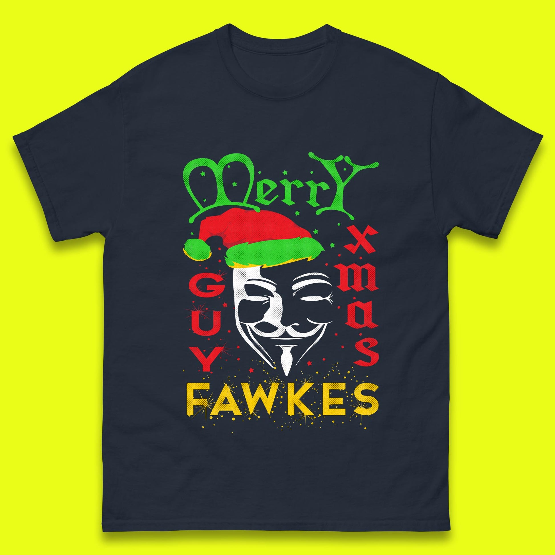 anonymous mask christmas t shirt
