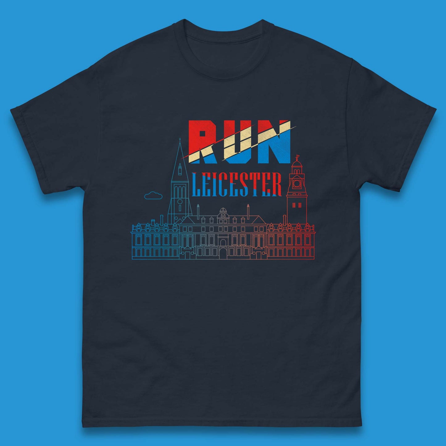 Run Leicester Festival - Souvenir Race Leicester Running Mens Tee Top