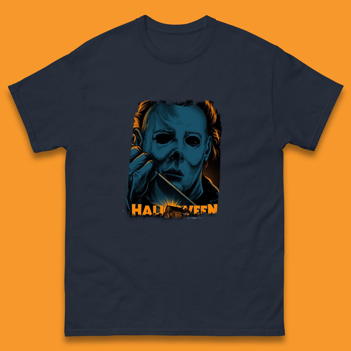 Halloween (1978) Poster Slasher Film Michael Myers Halloween Horror Thriller Movie Character Mens Tee Top