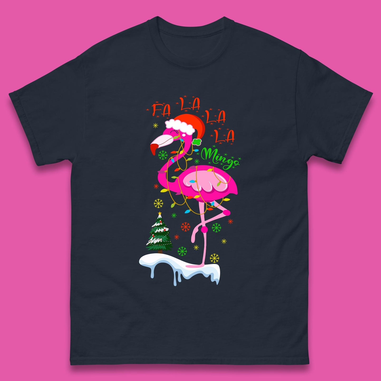 flamingo christmas t shirt