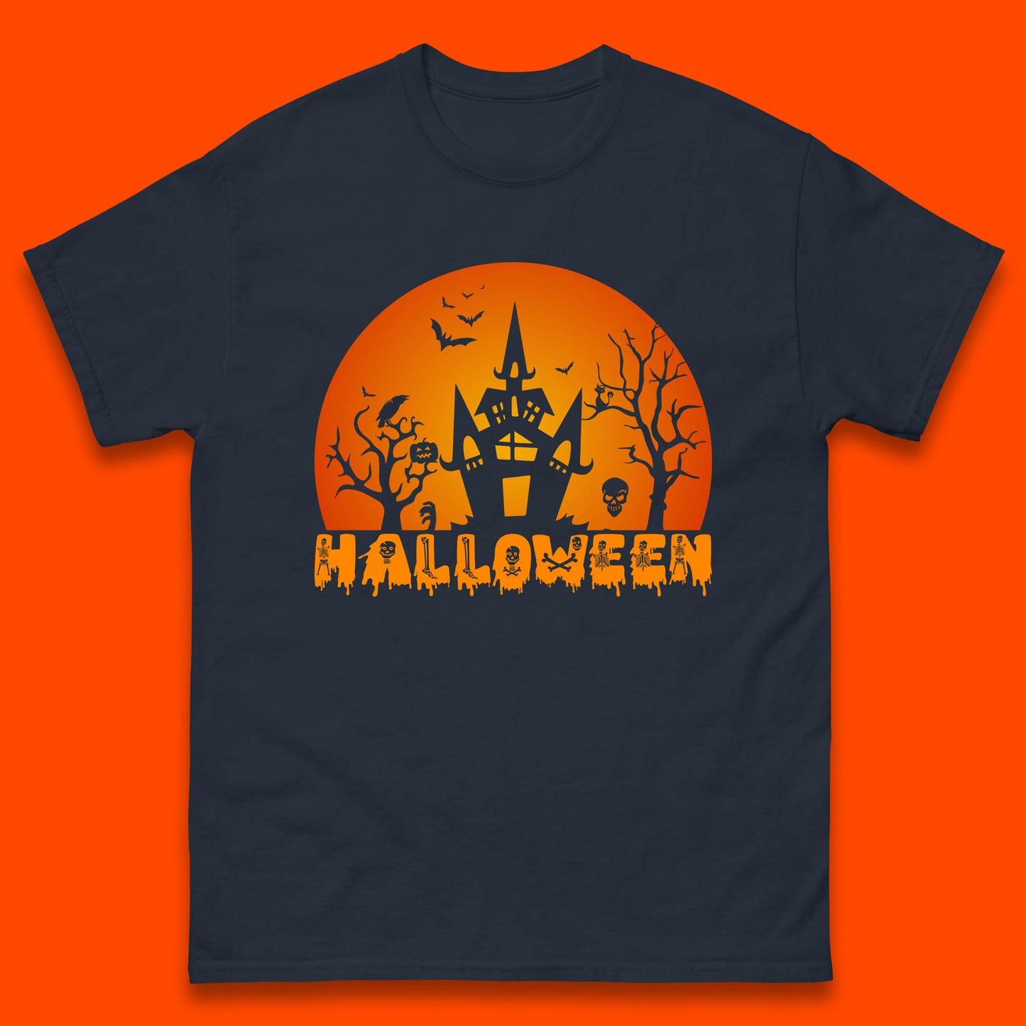 Halloween Horror Scary Hunted House Scary Spooky Night Festive Gift Mens Tee Top