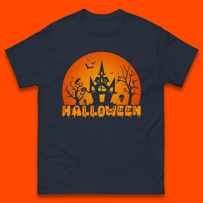 Halloween Horror Scary Hunted House Scary Spooky Night Festive Gift Mens Tee Top