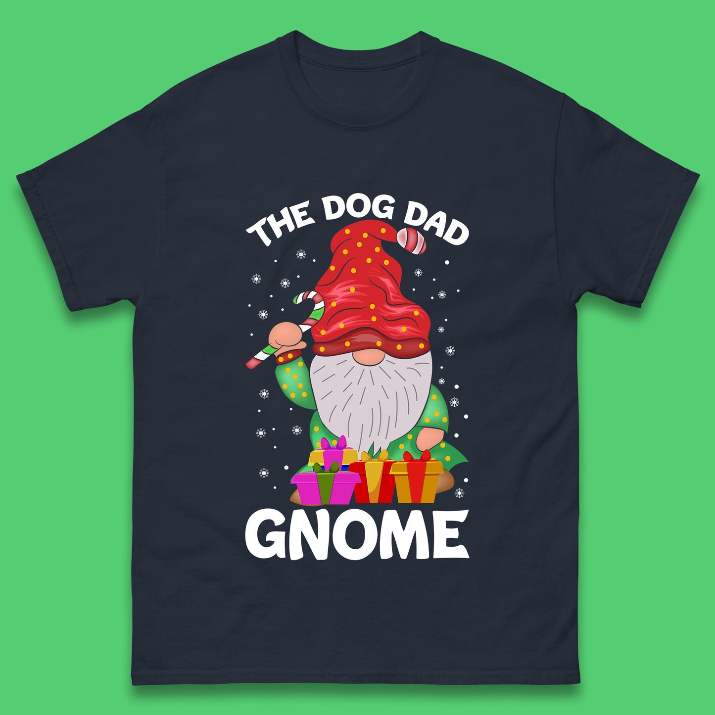 the dog dad gnome christmas t shirt