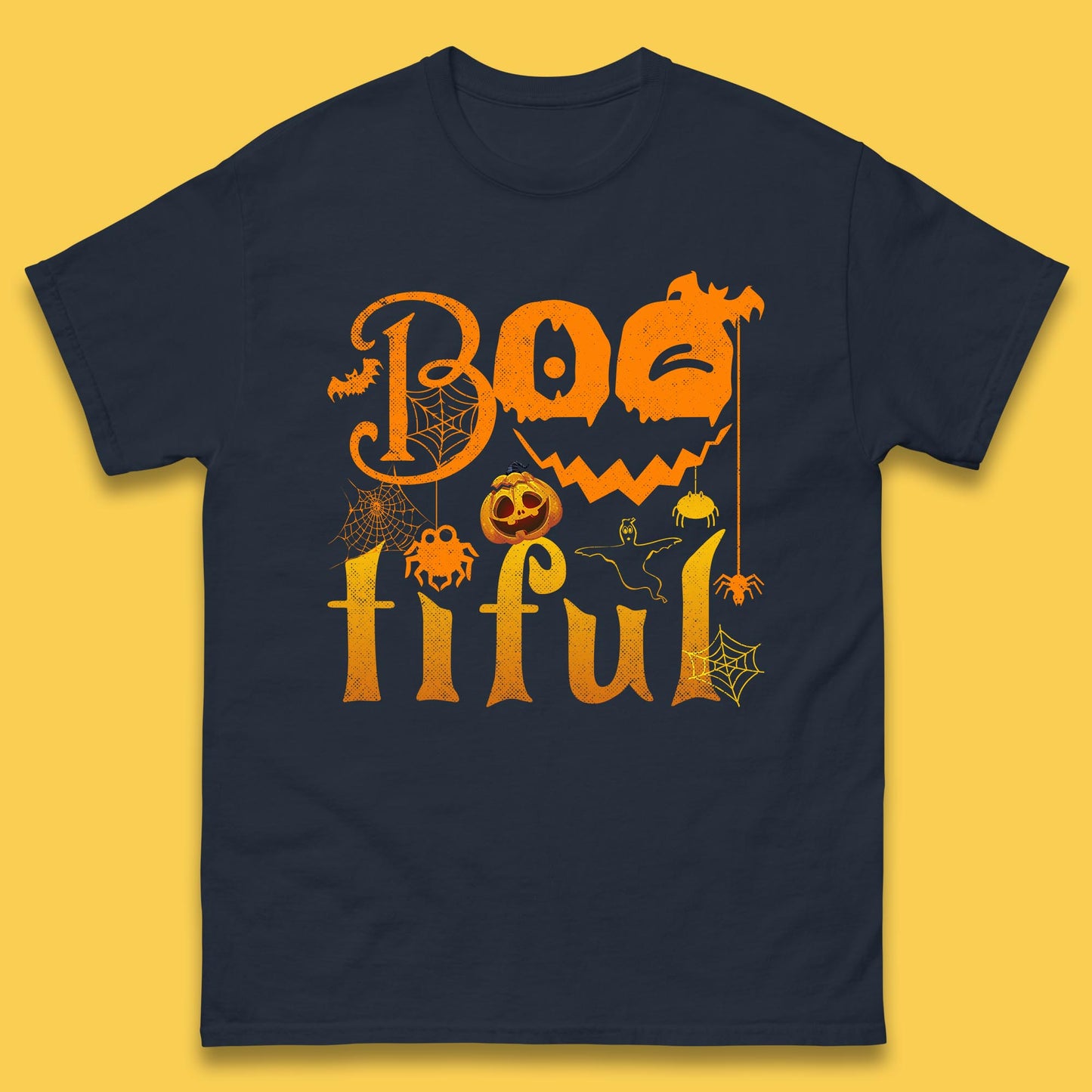 Bootiful Halloween Ghost Funny Boo Ghost Scary Spooky Season Mens Tee Top