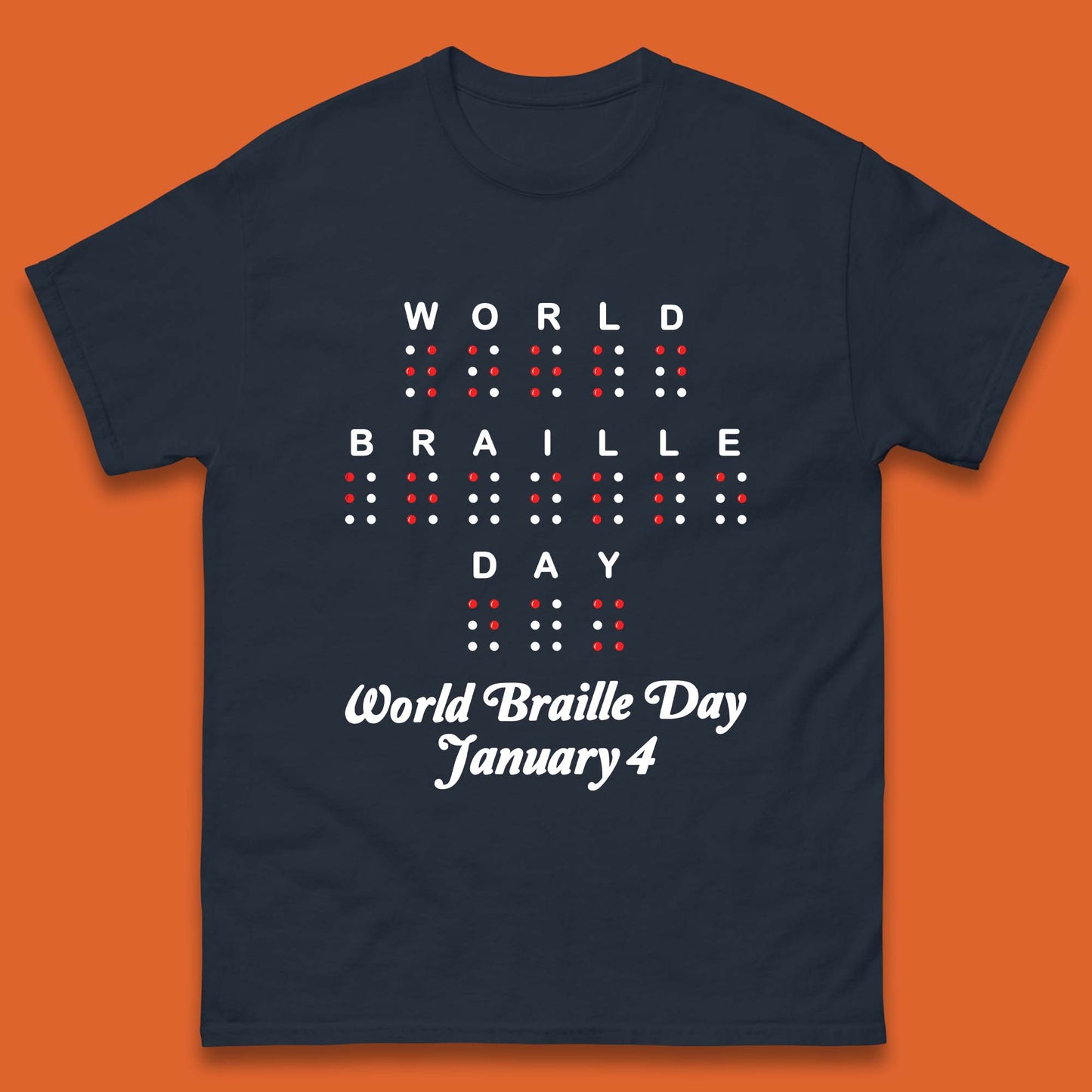 World Braille Day Mens T-Shirt
