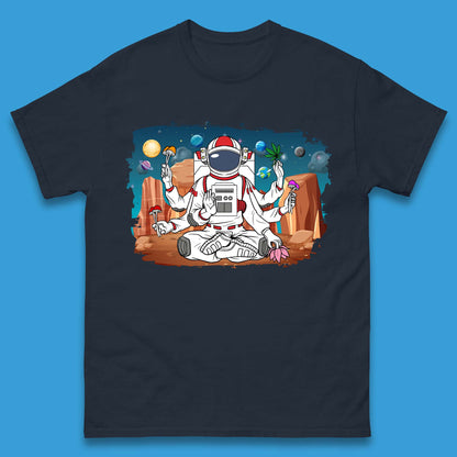 Meditating Astronaut Yoga Mens T-Shirt