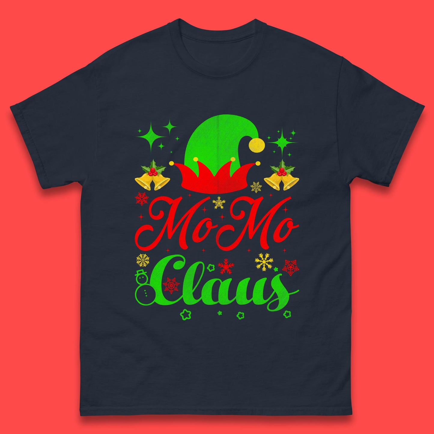 christmas momo claus elf hat t shirt