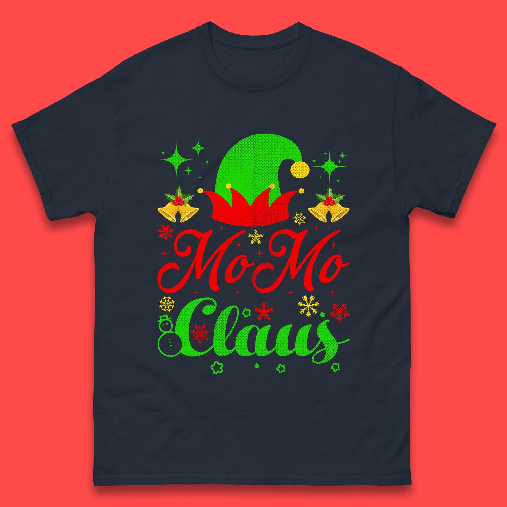 christmas momo claus elf hat t shirt