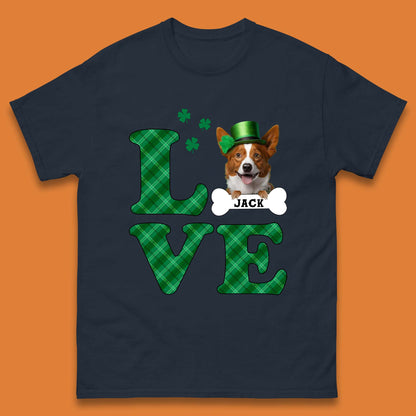 Personalised Love St. Patrick's Dog Mens T-Shirt