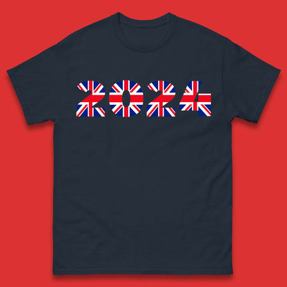 New Year 2024 UK Flag Mens T-Shirt
