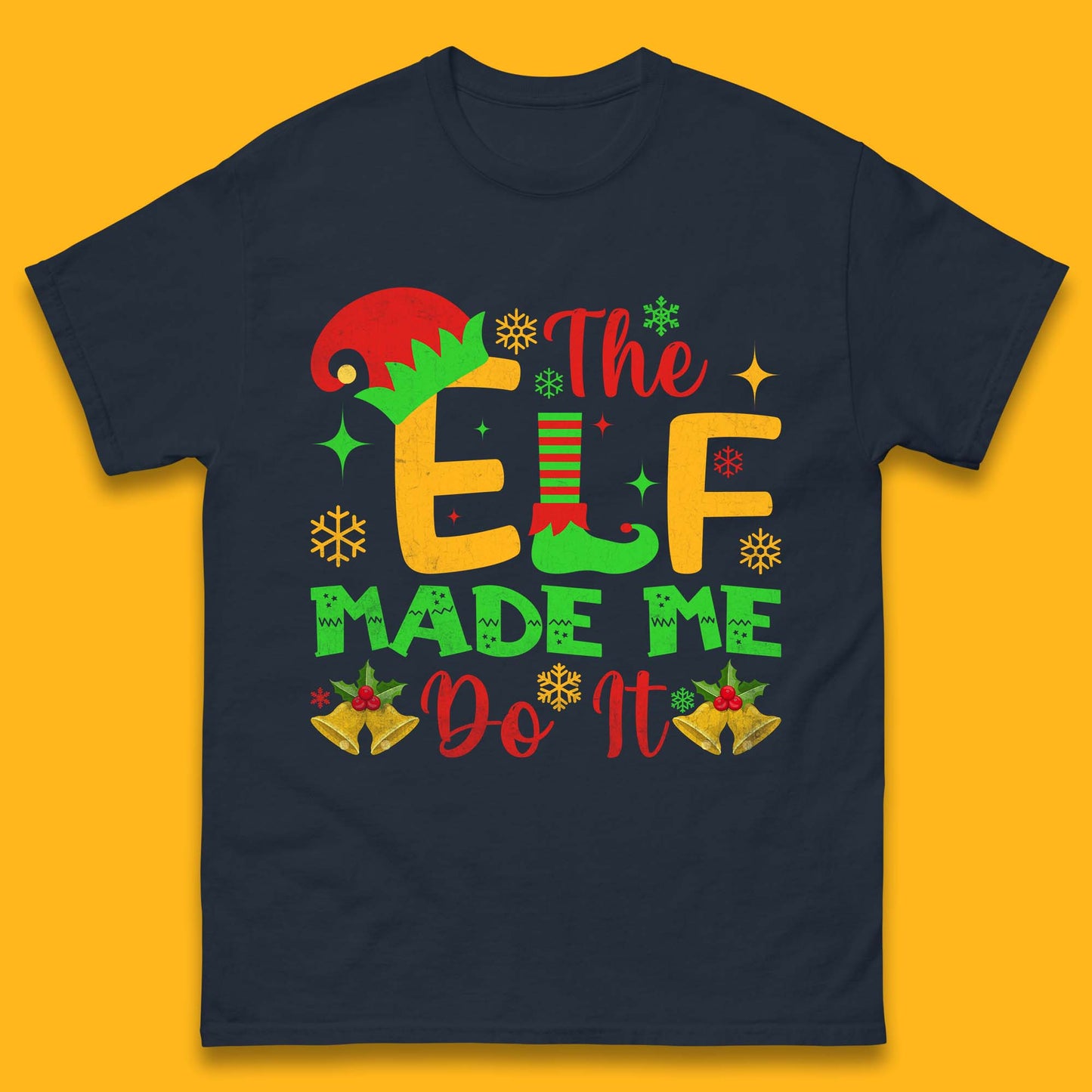 the elf made me do it christmas t shirt