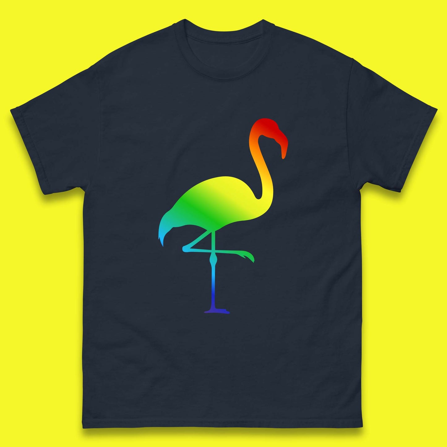 Rainbow Flamingo LGBTQ Gay Rights Pride Parade LGBT Flamingo Lovers Mens Tee Top