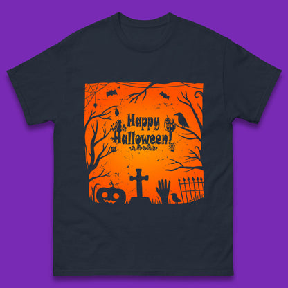 Happy Halloween Witch Hand Cross Sign Scary Pumpin Spooky Terrific Halloween Night Mens Tee Top
