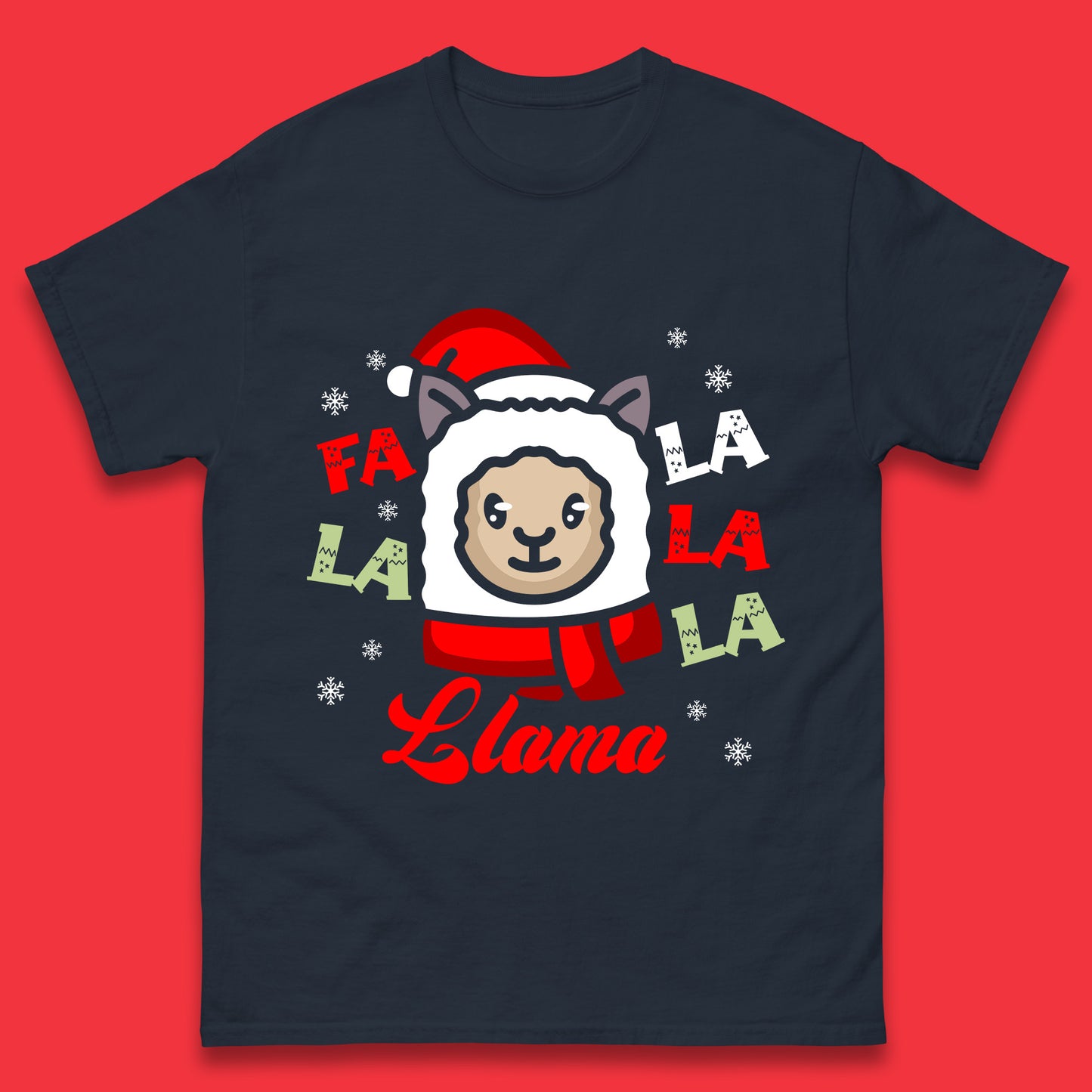 llama christmas t-shirt