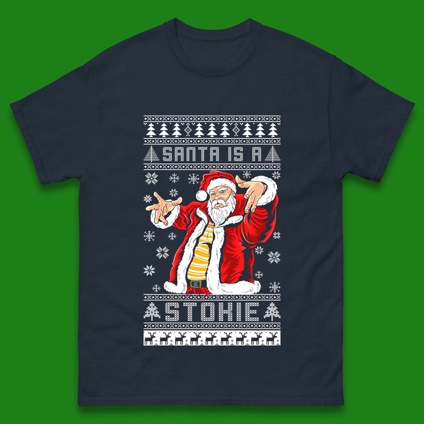 Santa is A Stokie Christmas Mens T-Shirt