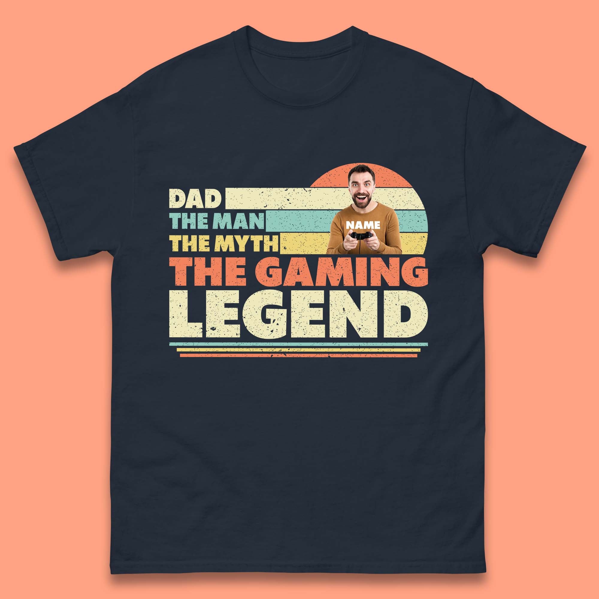 Personalised Dad The Gaming Legend Mens T-Shirt