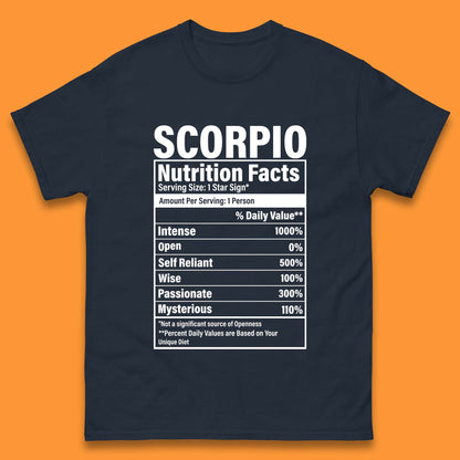 Scorpio Nutrition Facts Mens T-Shirt