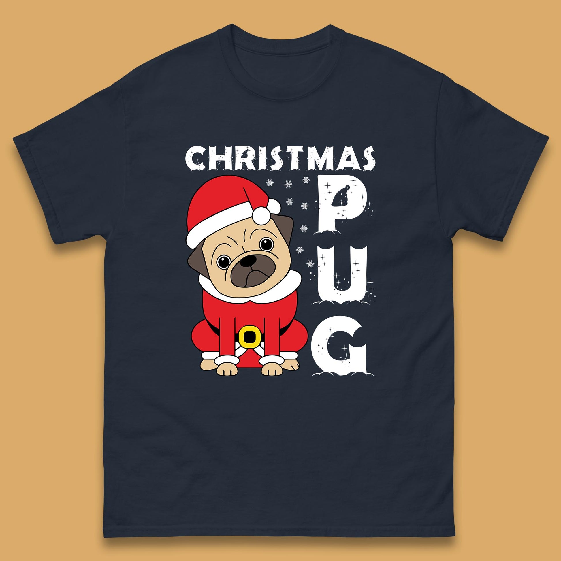 christmas pug dog t shirt