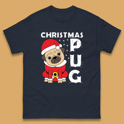 christmas pug dog t shirt