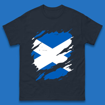 Scotland Flag Torn Effect Unisex T-Shirt
