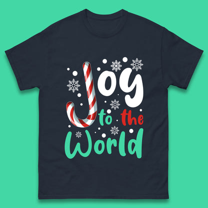 joy to the world christmas candy cane t shirt
