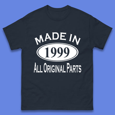 Made In 1999 All Original Parts Vintage Retro 24th Birthday Funny 24 Years Old Birthday Gift Mens Tee Top