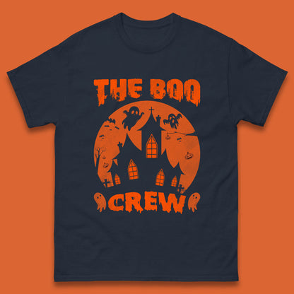 The Boo Crew Halloween Boo Squad Matching Costume Haunted House Horror Boo Ghost Mens Tee Top