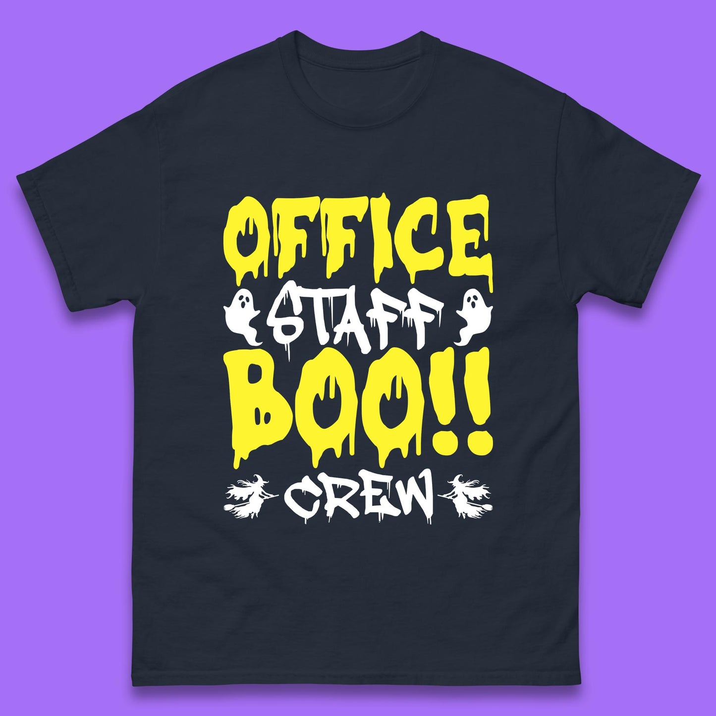 Office Staff Boo Crew Halloween Office Squad Boo Ghost Office Crew Mens Tee Top