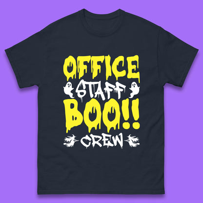 Office Staff Boo Crew Halloween Office Squad Boo Ghost Office Crew Mens Tee Top