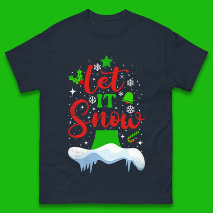 merry christmas let it snow snowflake t shirt