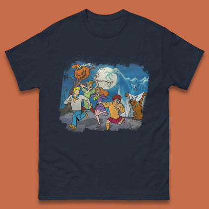 Scooby Doo & Gang Halloween Horror Scary Ghost Haunted Scary Night Mens Tee Top