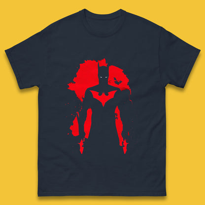 Batman Beyond Rises As A Warrior Of Justice Distressed Portrait Art DC Comics Superhero Mens Tee Top