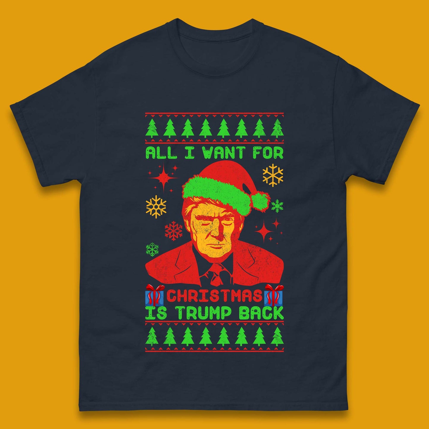 Trump Back Christmas Mens T-Shirt