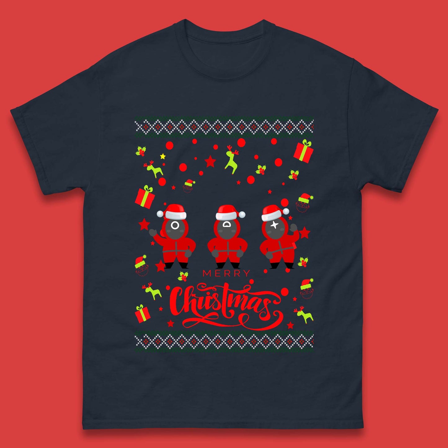 Squid Game Guards Christmas Mens T-Shirt