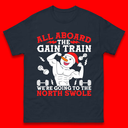 North Swole Snowman Christmas Gym Mens T-Shirt