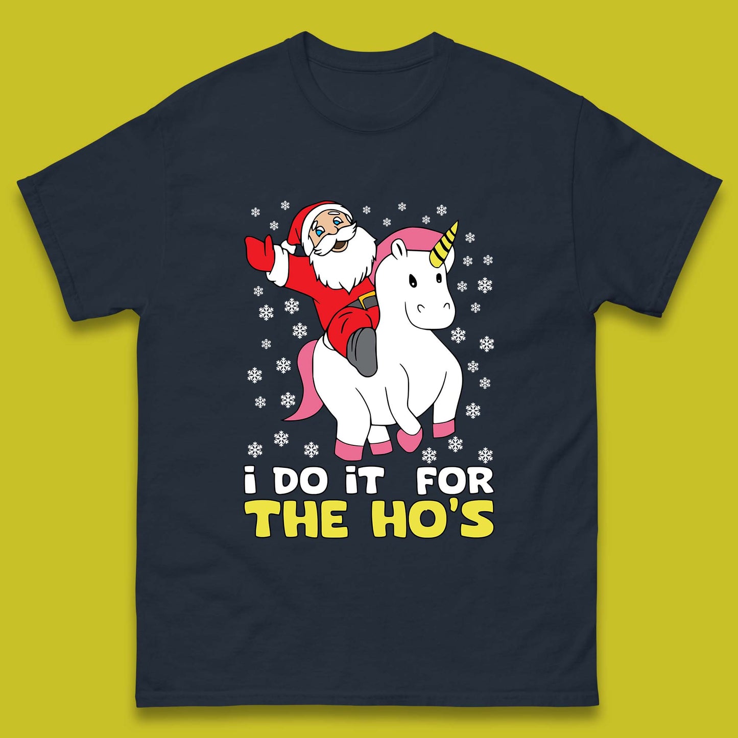 santa riding unicorn t shirt