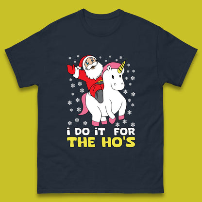 santa riding unicorn t shirt