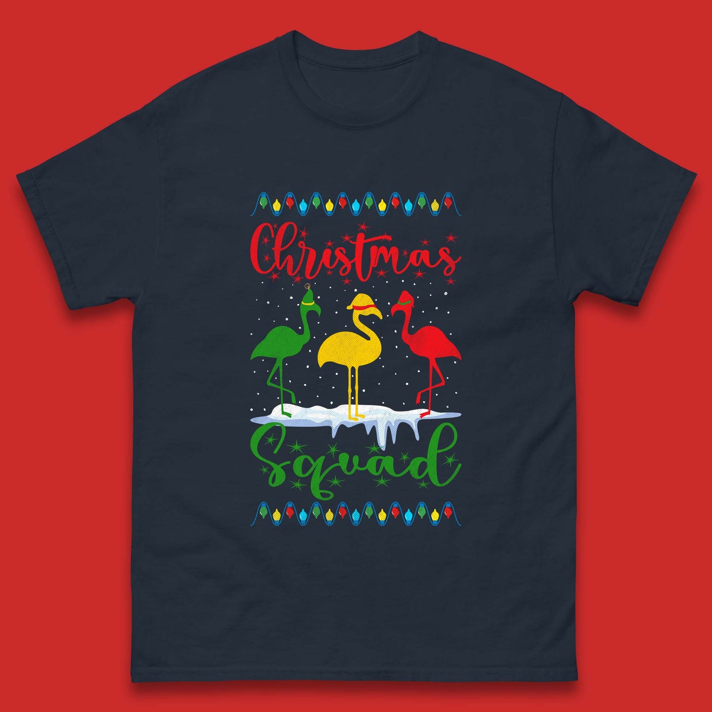 flamingos christmas t shirt