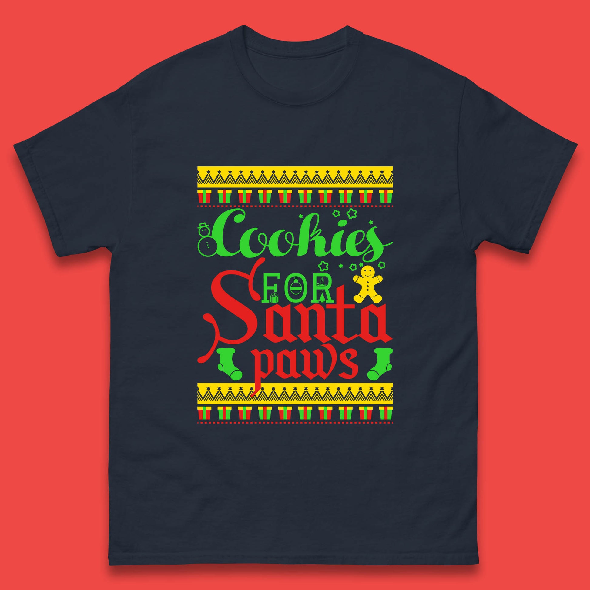 christmas cookies for santa paws t shirt