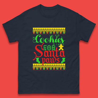 christmas cookies for santa paws t shirt