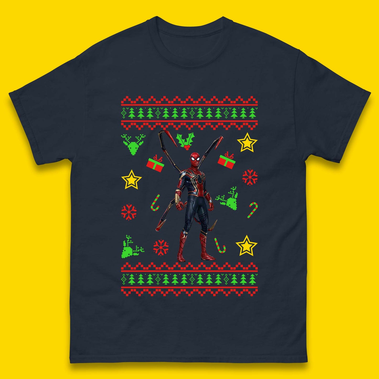 Spiderman Christmas Mens T-Shirt