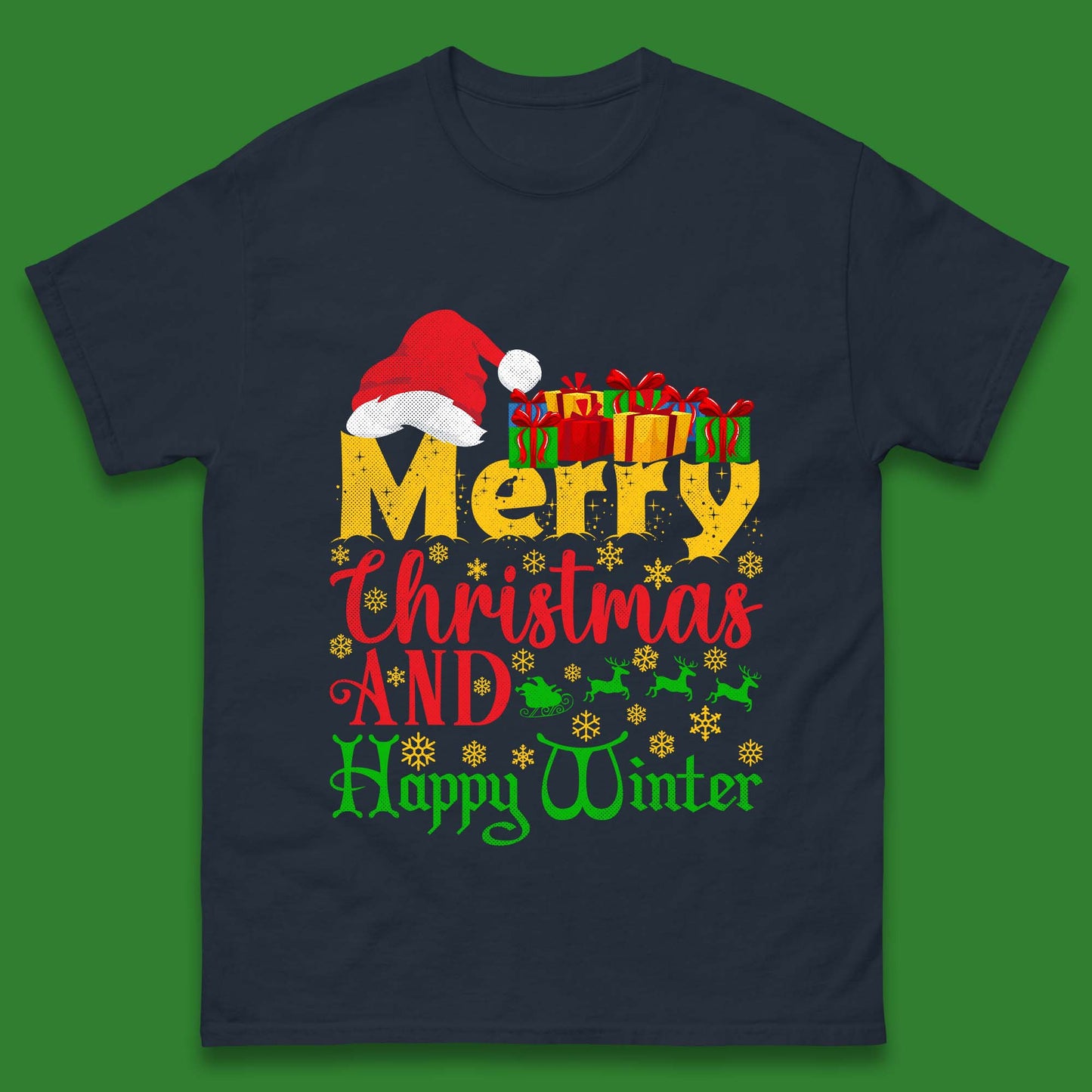 merry christmas and happy winter t shirt