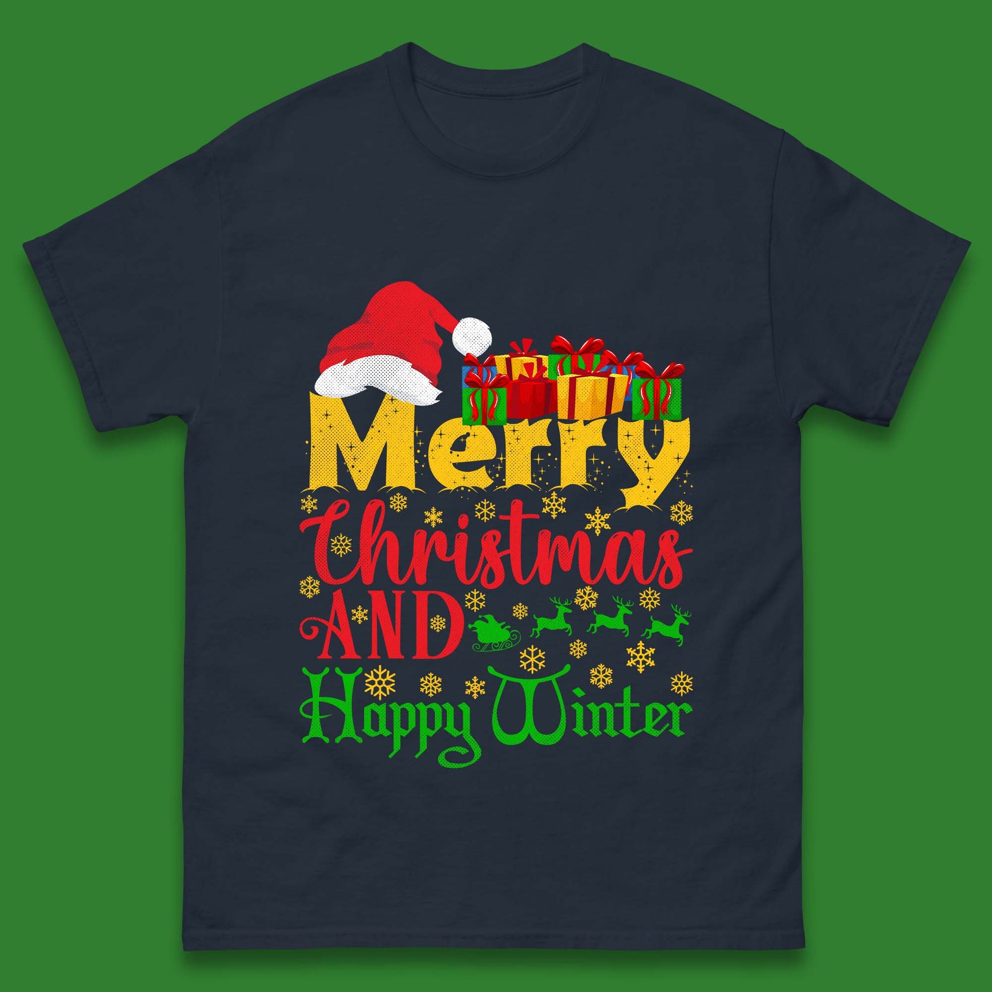 merry christmas and happy winter t shirt