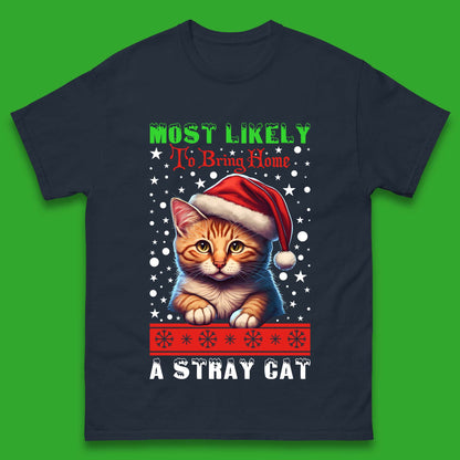 Stray Cat Christmas Mens T-Shirt