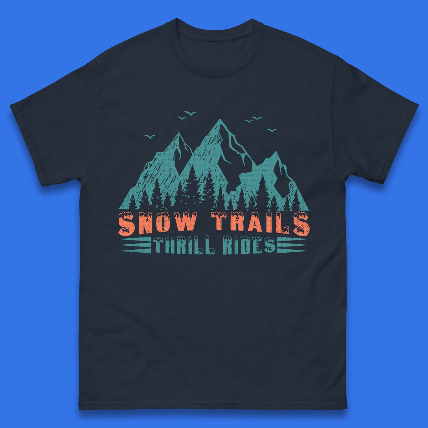Snow Trail Thrill Rides Mens T-Shirt