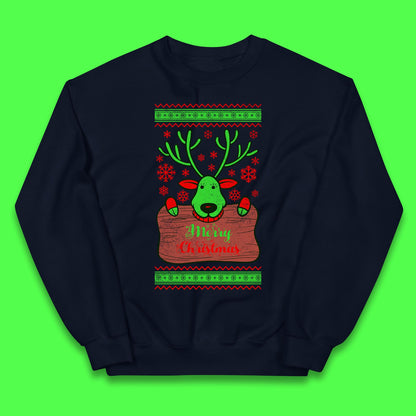 merry christmas reindeer jumper