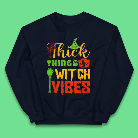 Thick Things Witch Vibes Halloween Magic Spooky Witches Witchcraft Kids Jumper